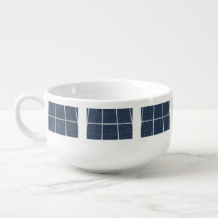 Image of a solar power panel funny soup mug