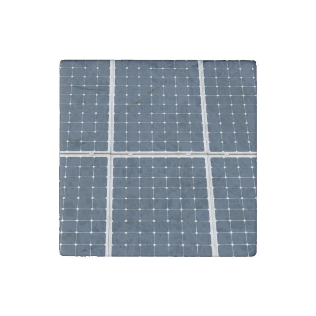 Image of a solar power panel funny stone magnet (Front)