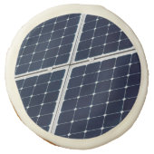 Image of a solar power panel funny sugar cookie (Front)