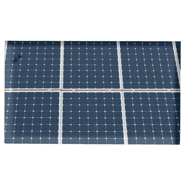 Image of a solar power panel funny table card holder (Front)