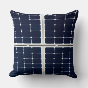 Image of a solar power panel funny throw pillow
