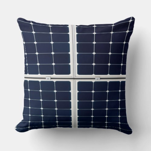 Image of a solar power panel funny throw pillow