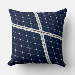Image of a solar power panel funny throw pillow