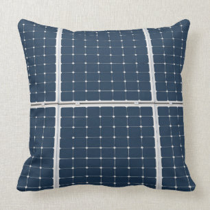 Image of a solar power panel funny throw pillow