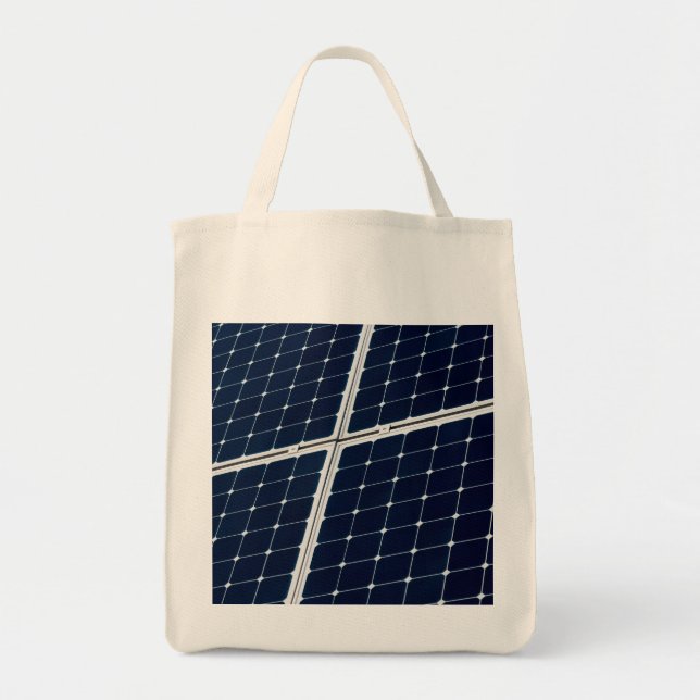 Image of a solar power panel funny tote bag (Front)