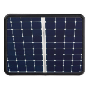 Image of a solar power panel funny trailer hitch cover