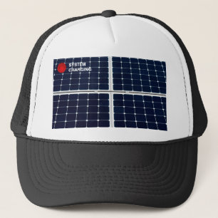 Image of a solar power panel funny trucker hat