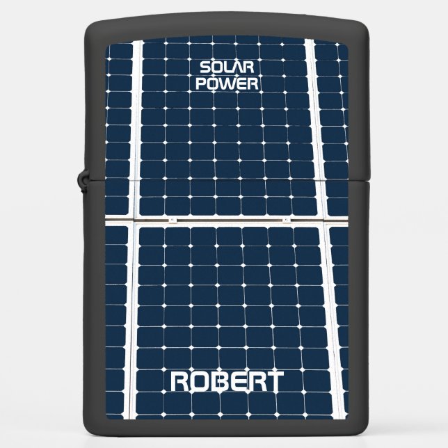 Image of a solar power panel. Funny Zippo Lighter (Front)
