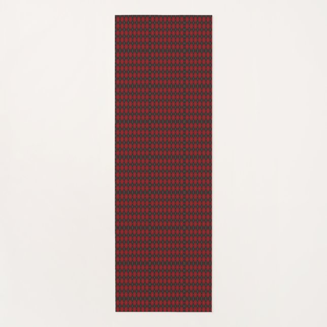 Image of a tie featuring a red and black checkered yoga mat (Front)