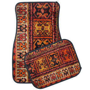 Image of a vintage carpet. Fluffy texture pattern Car Floor Mat