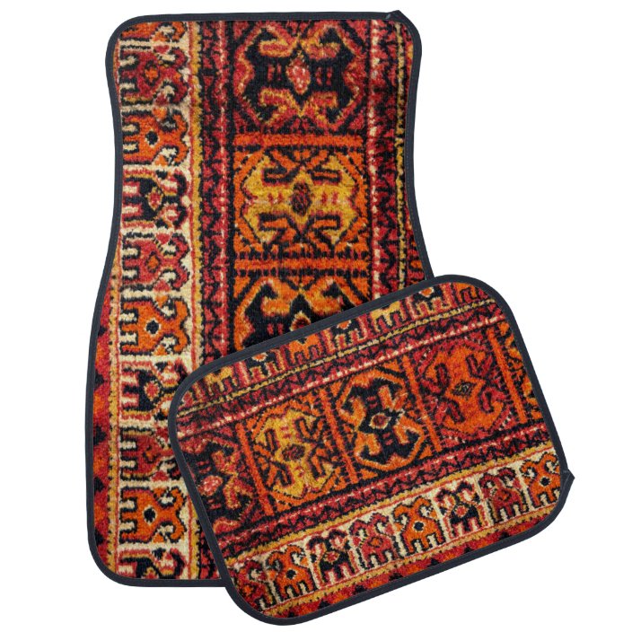 Image Of A Vintage Carpet Fluffy Texture Pattern Car Floor Mat Zazzle Com