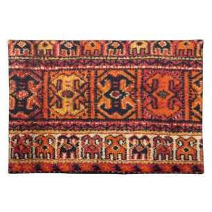 Image of a vintage carpet. Impressive texture Cloth Placemat