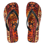 Image of a vintage carpet. Impressive texture Flip Flops