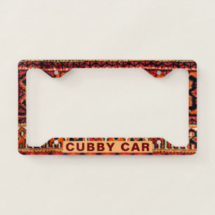 Image of a vintage carpet. Impressive texture License Plate Frame