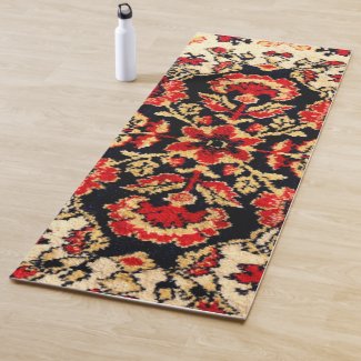 Image of a vintage carpet. Impressive texture Yoga Mat