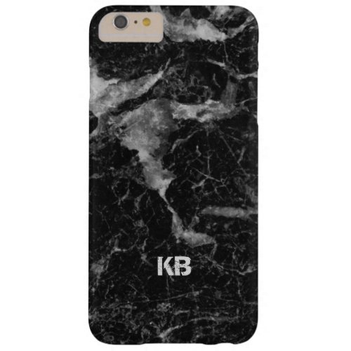 Image Of Black  Gray Marble Texture Barely There iPhone 6 Plus Case