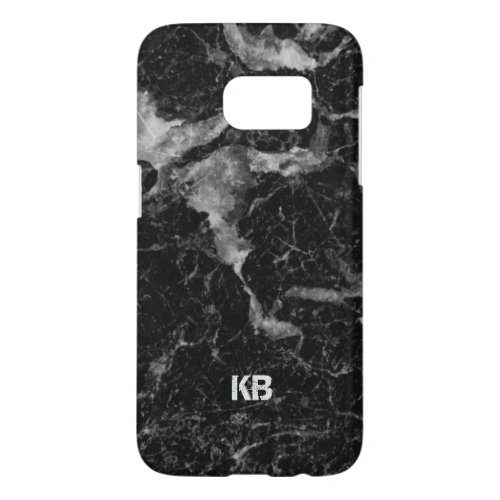 Image Of Black  Gray Marble Texture Samsung Galaxy S7 Case