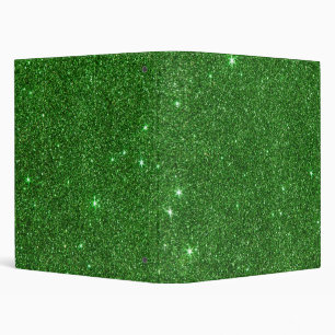 Image of Bright Green Glitter 3 Ring Binder