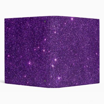Image Of Bright Purple Glitter Binder by EverWanted at Zazzle