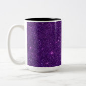 Image of Bright Purple Glitter Two-Tone Coffee Mug (Left)