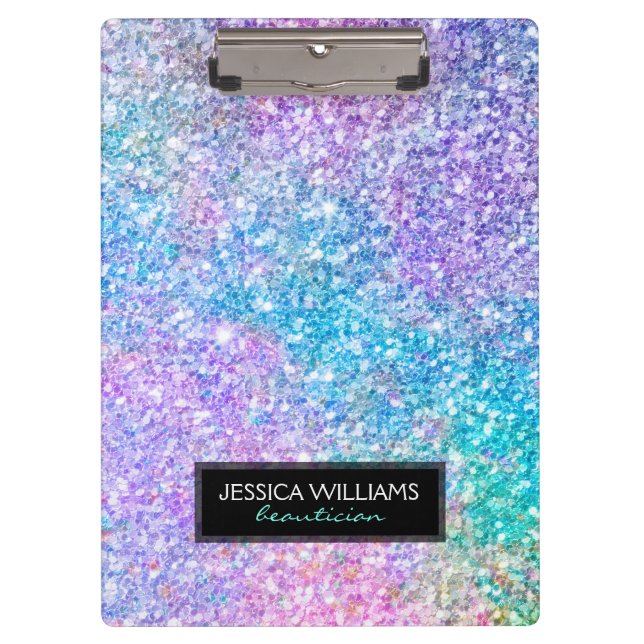 Image Of Colorful Glitter Clipboard (Front)