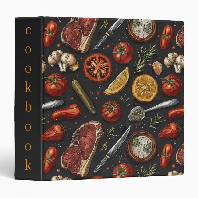 Image of cooking products. 3 ring binder (Front/Spine)
