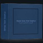 Image of Dark Blue Leather Texture Binder<br><div class="desc">Simple elegant dark blue leather texture with dark blue border frame on front and back. Light blue suggested font color. If you need any assistance customizing any of my designs,  please email me. We also offer free text formatting and live phone help by request.</div>