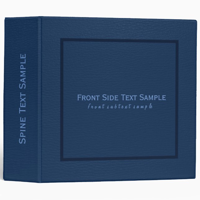 Image of Dark Blue Leather Texture Binder (Front/Spine)