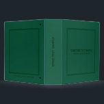 Image of Dark Green Leather Texture  3 Ring Binder<br><div class="desc">Image of a green leather texture with a dark color border frame on front and back. If you need any assistance customizing any of my designs,  please contact me. We also offer free text formatting and live phone help by request.</div>