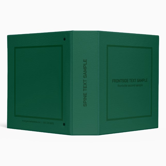 Image of Dark Green Leather Texture  3 Ring Binder (Background)