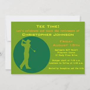 Image of golfer Retirement Party Invitation