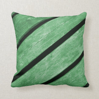 Image of Green Planks of Wood Throw Pillow