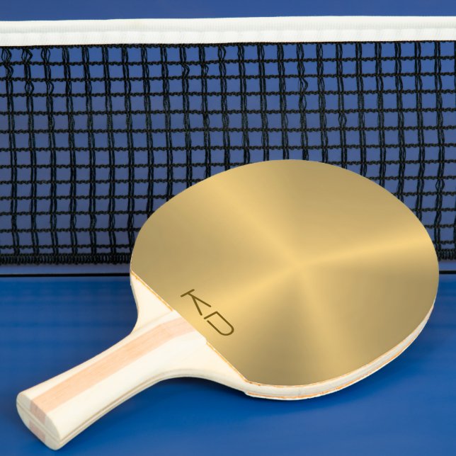 Image Of Metallic Gold Background Ping Pong Paddle (Insitu)