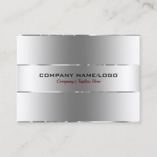 Image Of Metallic Silver Stainless Steel Look Business Card
