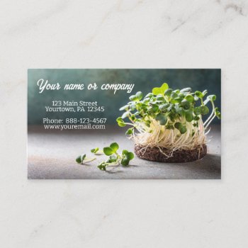 Image Of Micro Greens Business Card by cafarmer at Zazzle