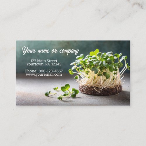 Image of micro greens business card