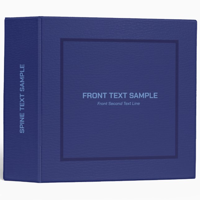 Image of Muted Green Leather Texture 3 Ring Binder (Front/Spine)