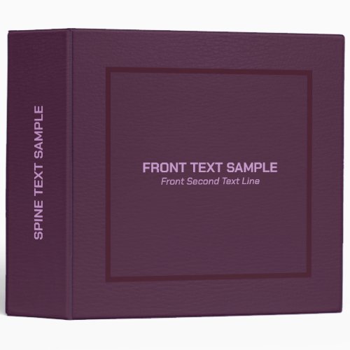 Image of Muted Purple Leather Texture 3 Ring Binder