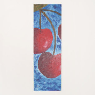 Image of my artwork cherries yoga mat