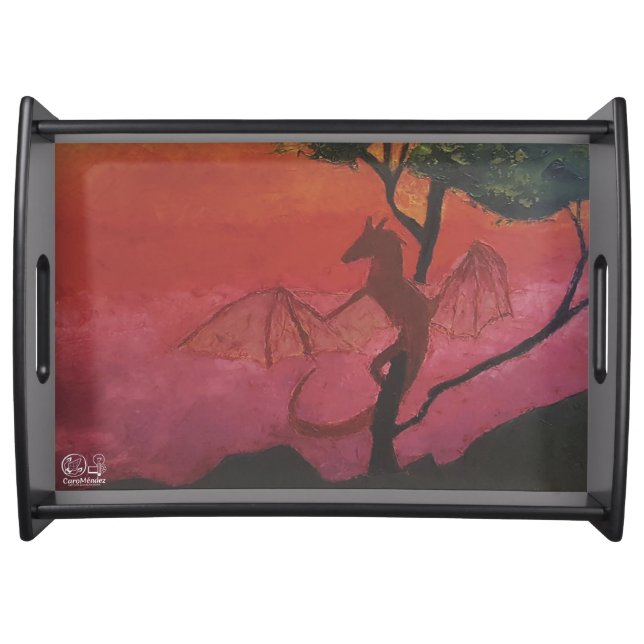 Image of my artwork Fantasy and reality Serving Tray (Front)