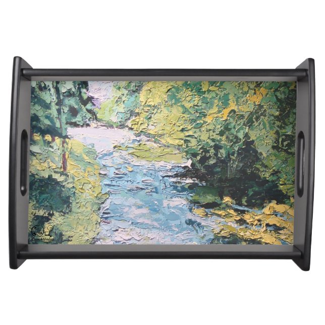Image of my artwork Seeing Through the Forest Serving Tray (Front)