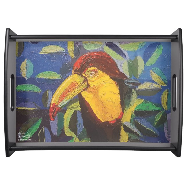 Image of my artwork Toucan Serving Tray (Front)