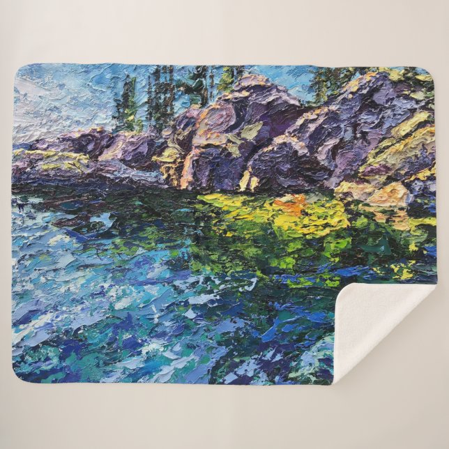 Image of my Maritime art piece Sherpa Blanket (Front (Horizontal))