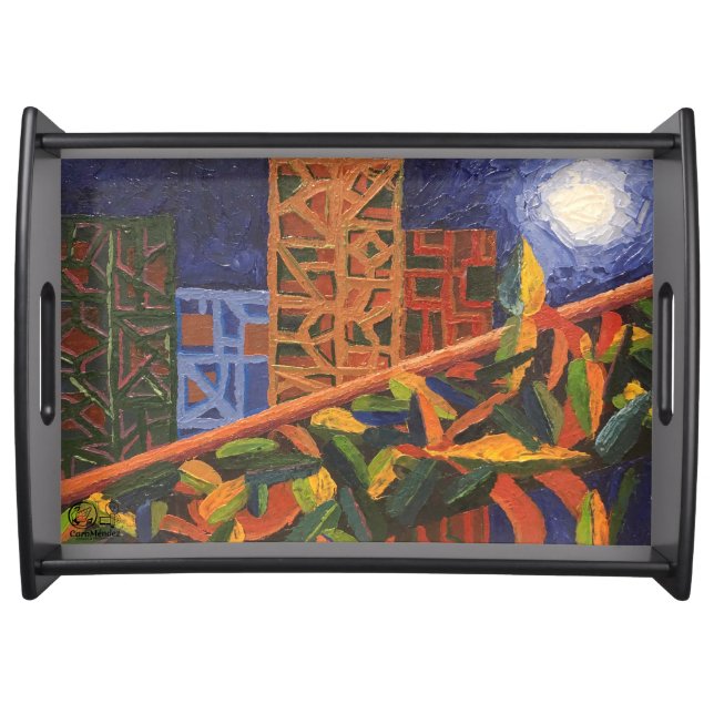 Image of my work city of latticework serving tray (Front)