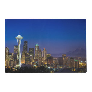 Image of Seattle Skyline in morning hours. Placemat