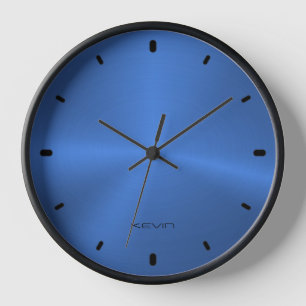 Image of Shiny Blue Metallic Texture Clock