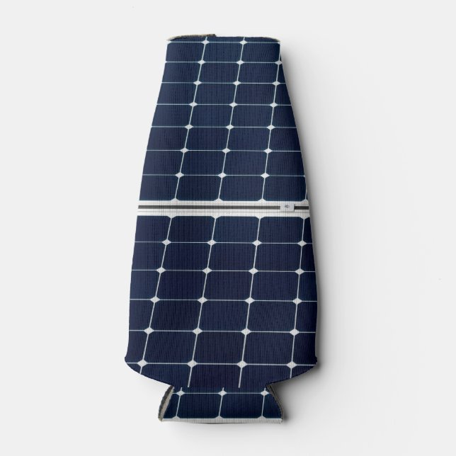 Image of solar power panel funny bottle cooler (Front)