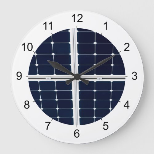 Image of solar power panel funny large clock