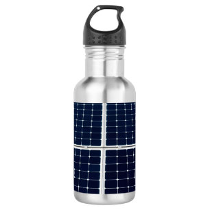 Image of solar power panel funny stainless steel water bottle