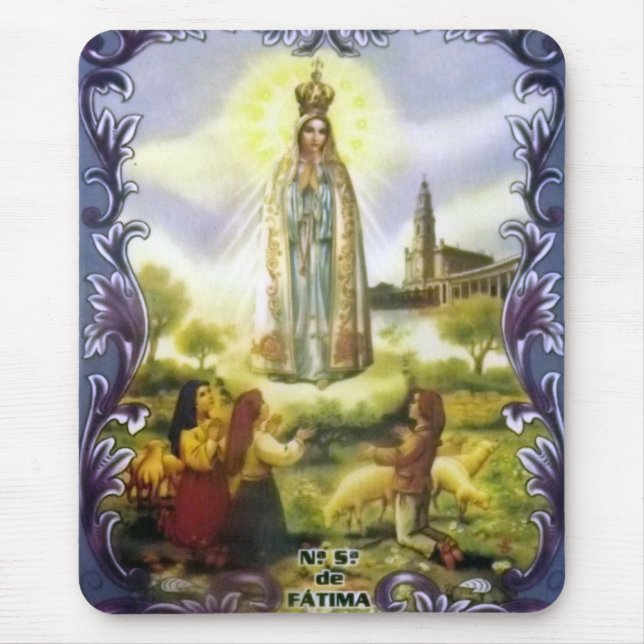Image of the apparition Our Lady of Fatima Mouse Pad (Front)